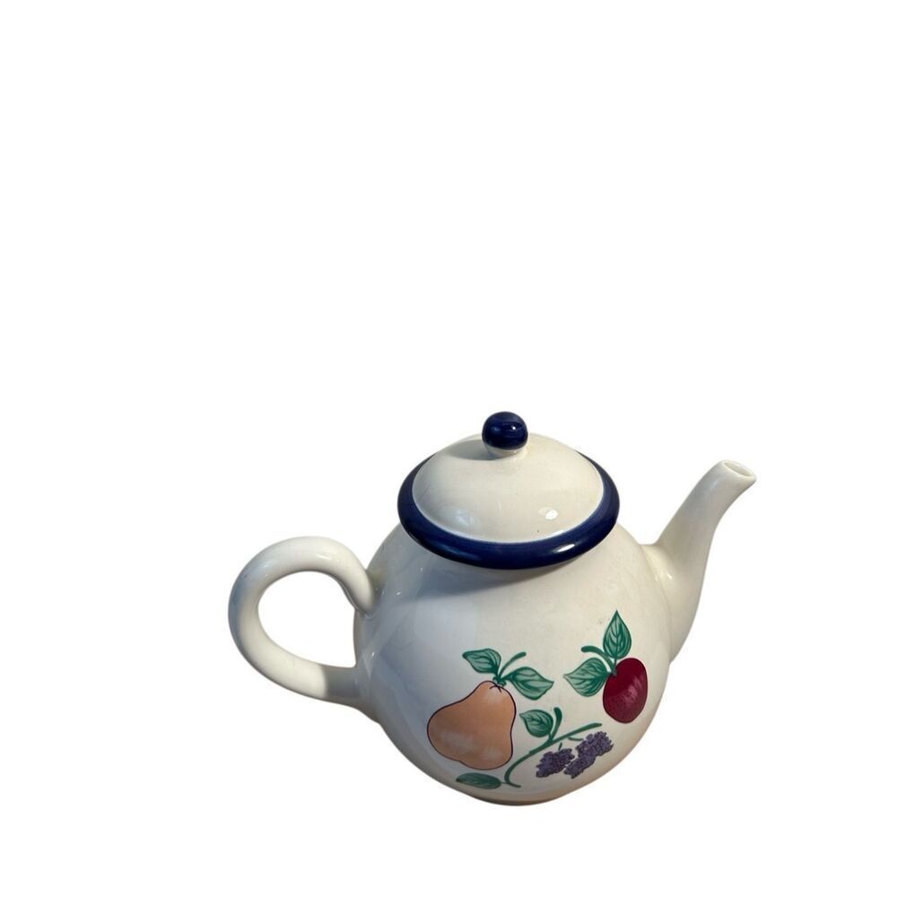 Princess House Orchard Medley Fruit Teapot lid/ handle 6"‎ tall